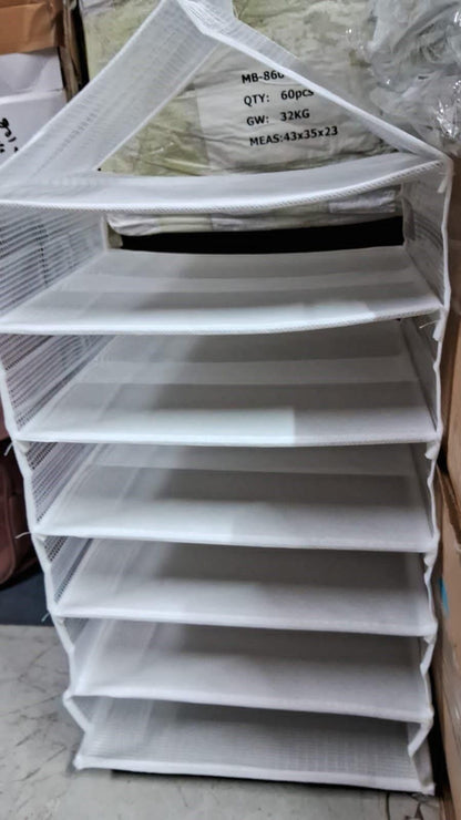 Hanging Closet Foldable Organizer – 6 Slot Storage by LUMEO