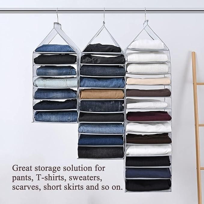 Hanging Closet Foldable Organizer – 6 Slot Storage by LUMEO